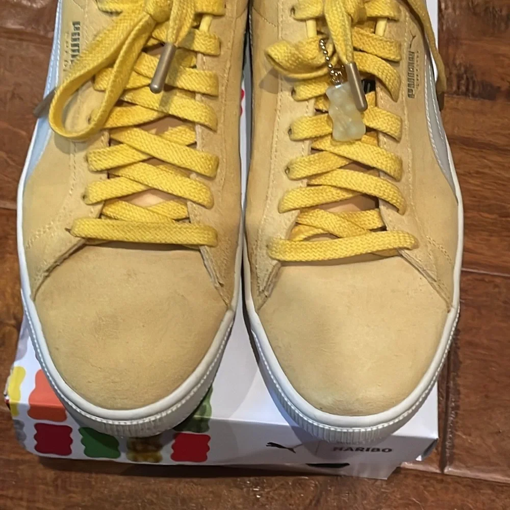 Puma Suede Triplex Haribo Mens US 10.5 EUR 44 Yellow Sneakers Shoes with Box - Picture 14 of 16